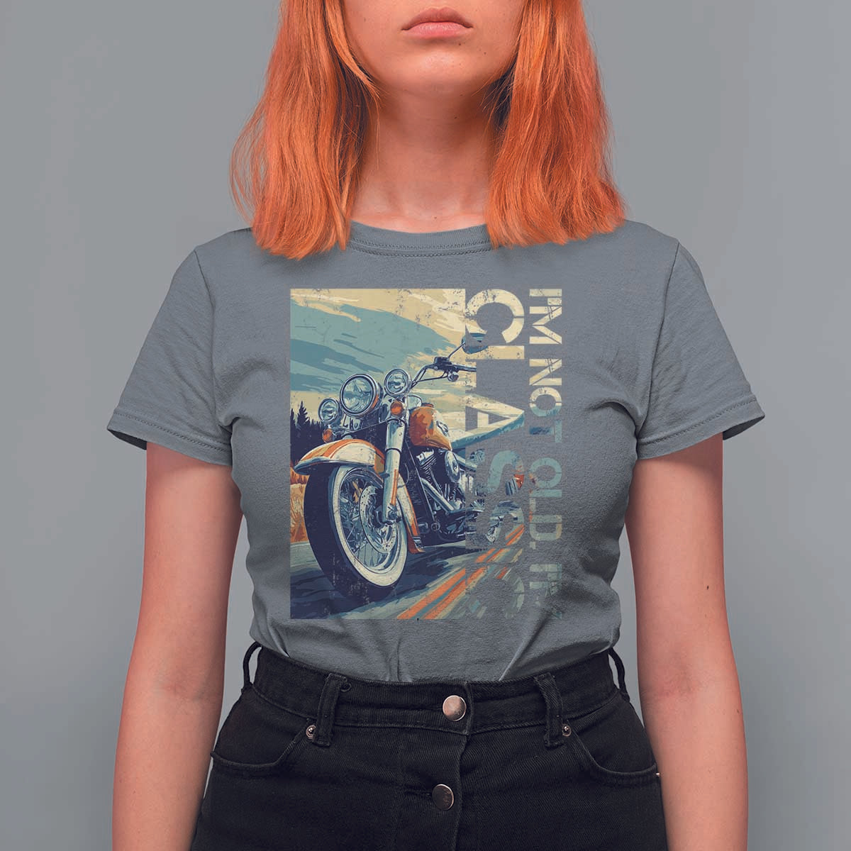 Funny Biker T Shirt For Women I'm Not Old I'm Classic Motorcycle Rider