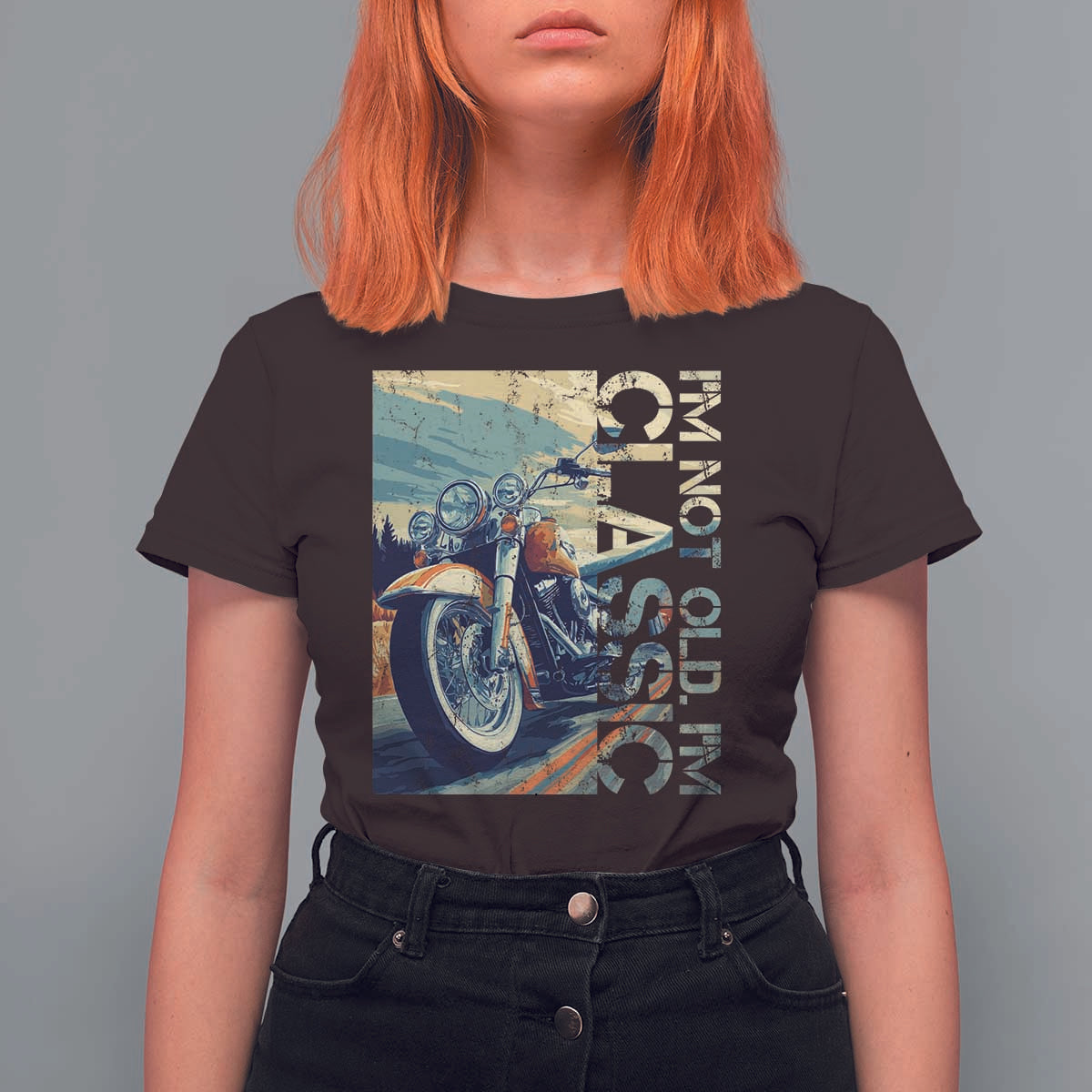 Funny Biker T Shirt For Women I'm Not Old I'm Classic Motorcycle Rider