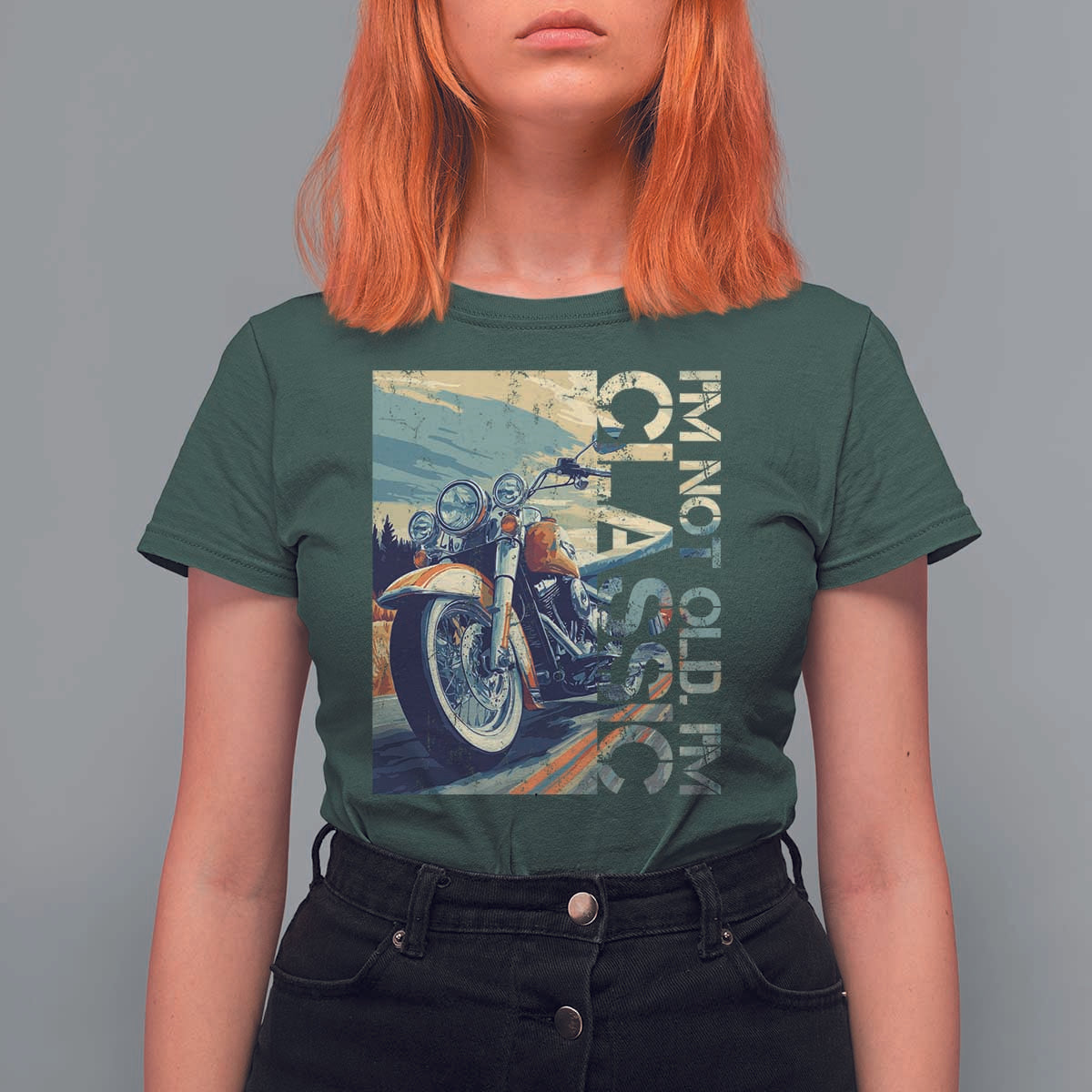 Funny Biker T Shirt For Women I'm Not Old I'm Classic Motorcycle Rider