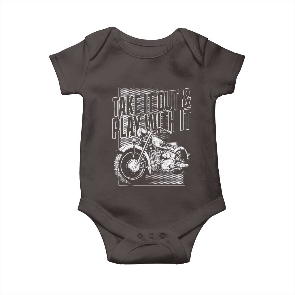 Motorcycle Rider Baby Onesie Take It Out And Play With It