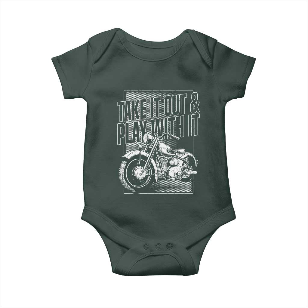 Motorcycle Rider Baby Onesie Take It Out And Play With It