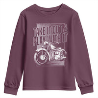 Motorcycle Rider Youth Sweatshirt Take It Out And Play With It