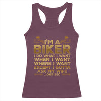 Motorcycle Rider Racerback Tank Top I'm A Biker I Do What I Want