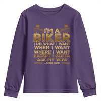Motorcycle Rider Youth Sweatshirt I'm A Biker I Do What I Want