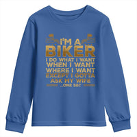 Motorcycle Rider Youth Sweatshirt I'm A Biker I Do What I Want