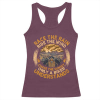 Motorcycle Rider Racerback Tank Top Race The Rain Ride The Wind Chase The Sunset
