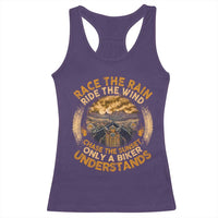Motorcycle Rider Racerback Tank Top Race The Rain Ride The Wind Chase The Sunset
