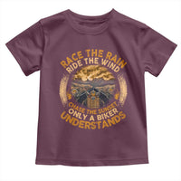 Motorcycle Rider Toddler T Shirt Race The Rain Ride The Wind Chase The Sunset