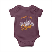 Motorcycle Rider Fueled By Jesus Baby Onesie