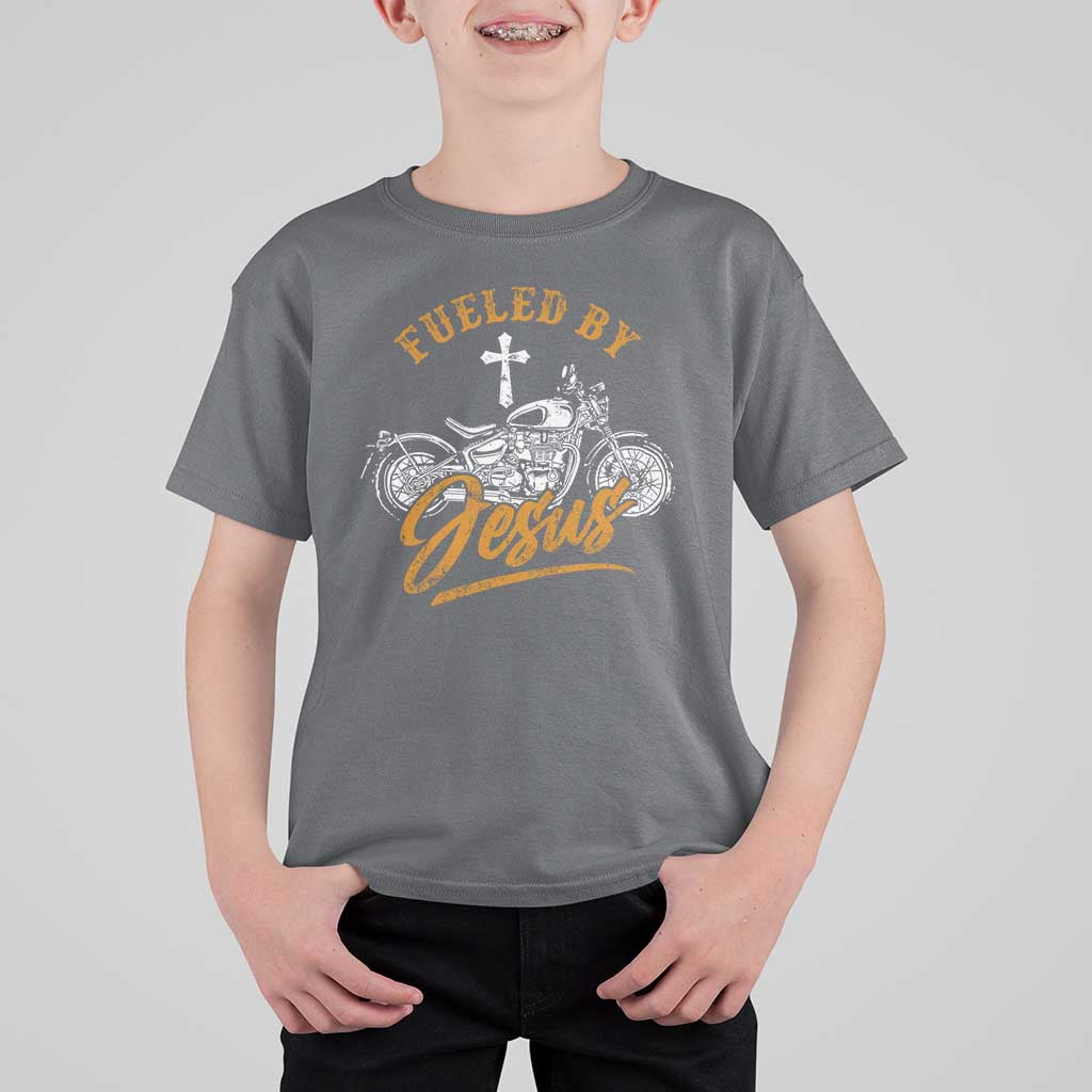 Motorcycle Rider Fueled By Jesus T Shirt For Kid