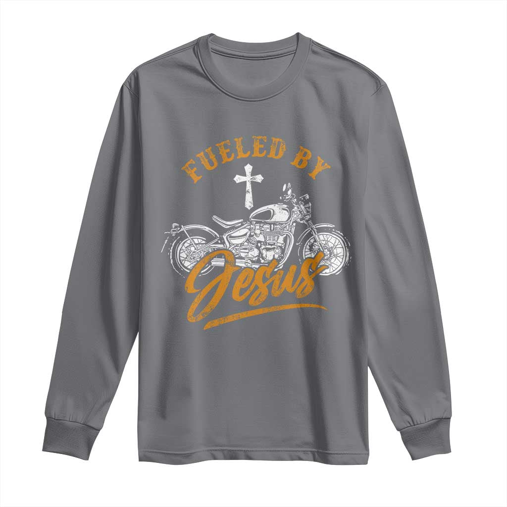 Motorcycle Rider Fueled By Jesus Long Sleeve Shirt
