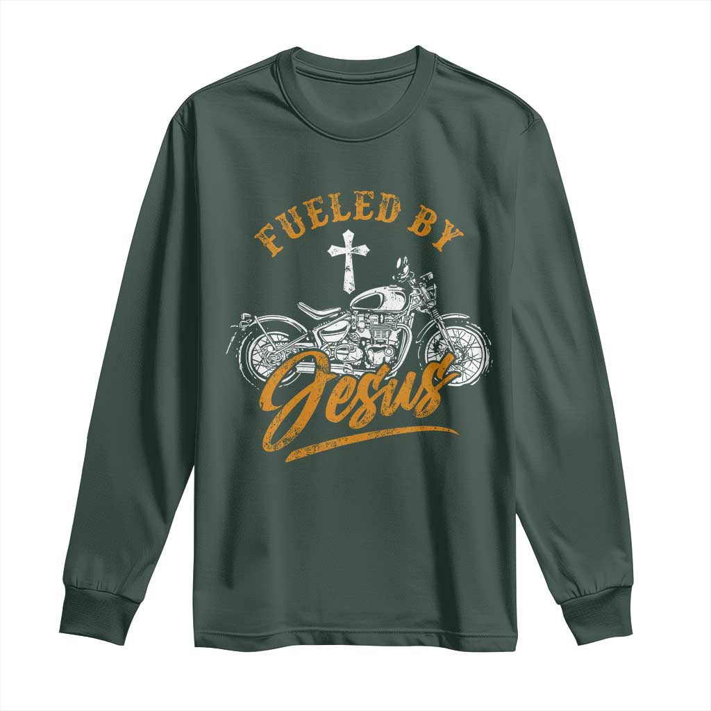Motorcycle Rider Fueled By Jesus Long Sleeve Shirt