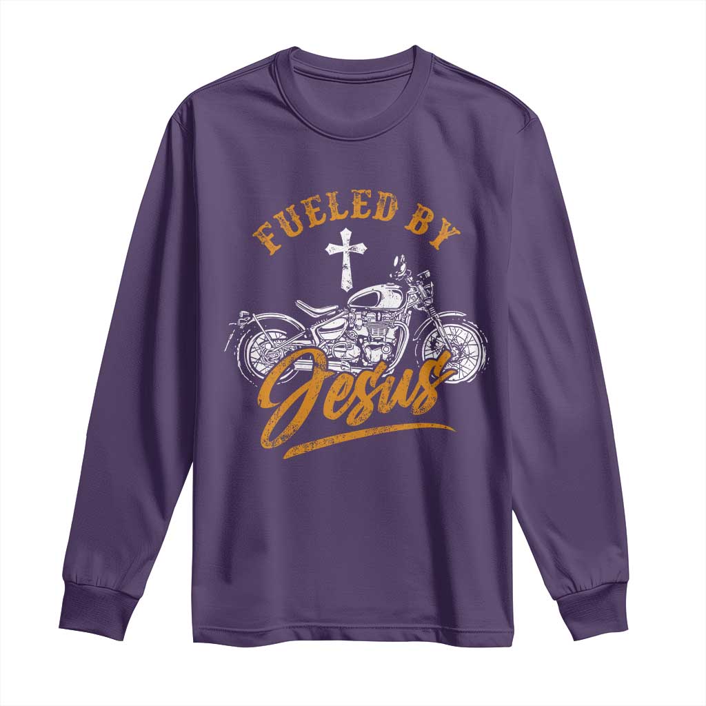 Motorcycle Rider Fueled By Jesus Long Sleeve Shirt