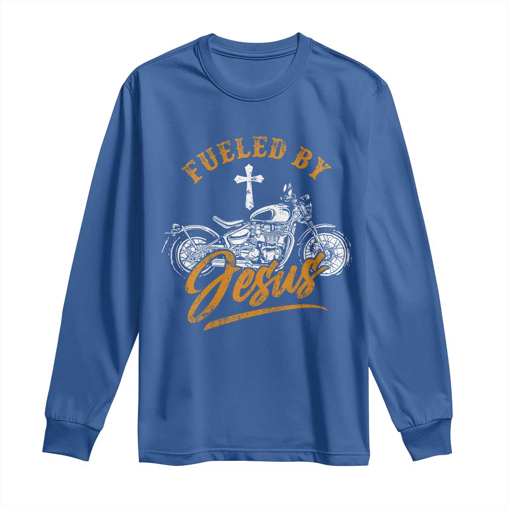 Motorcycle Rider Fueled By Jesus Long Sleeve Shirt
