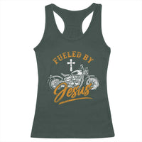Motorcycle Rider Fueled By Jesus Racerback Tank Top