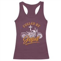 Motorcycle Rider Fueled By Jesus Racerback Tank Top