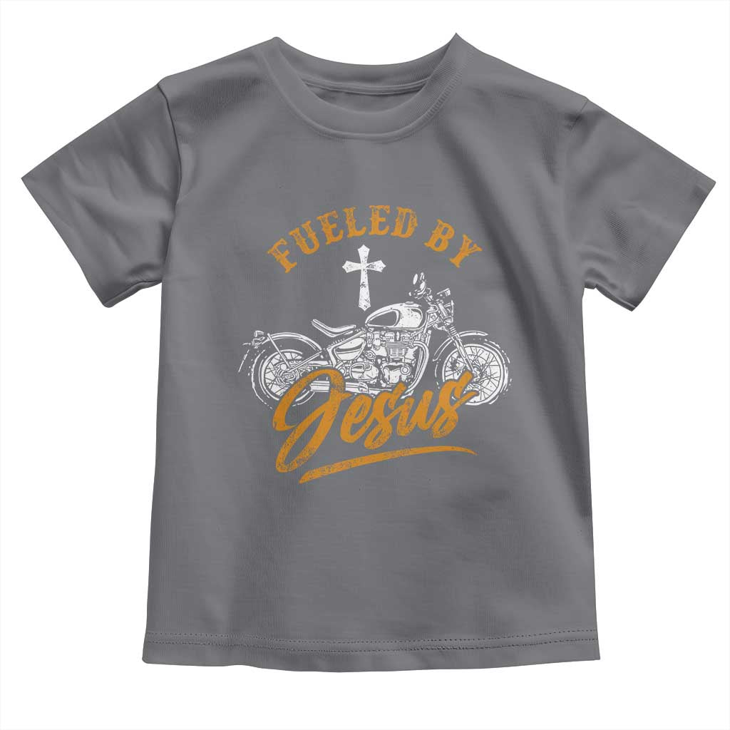 Motorcycle Rider Fueled By Jesus Toddler T Shirt