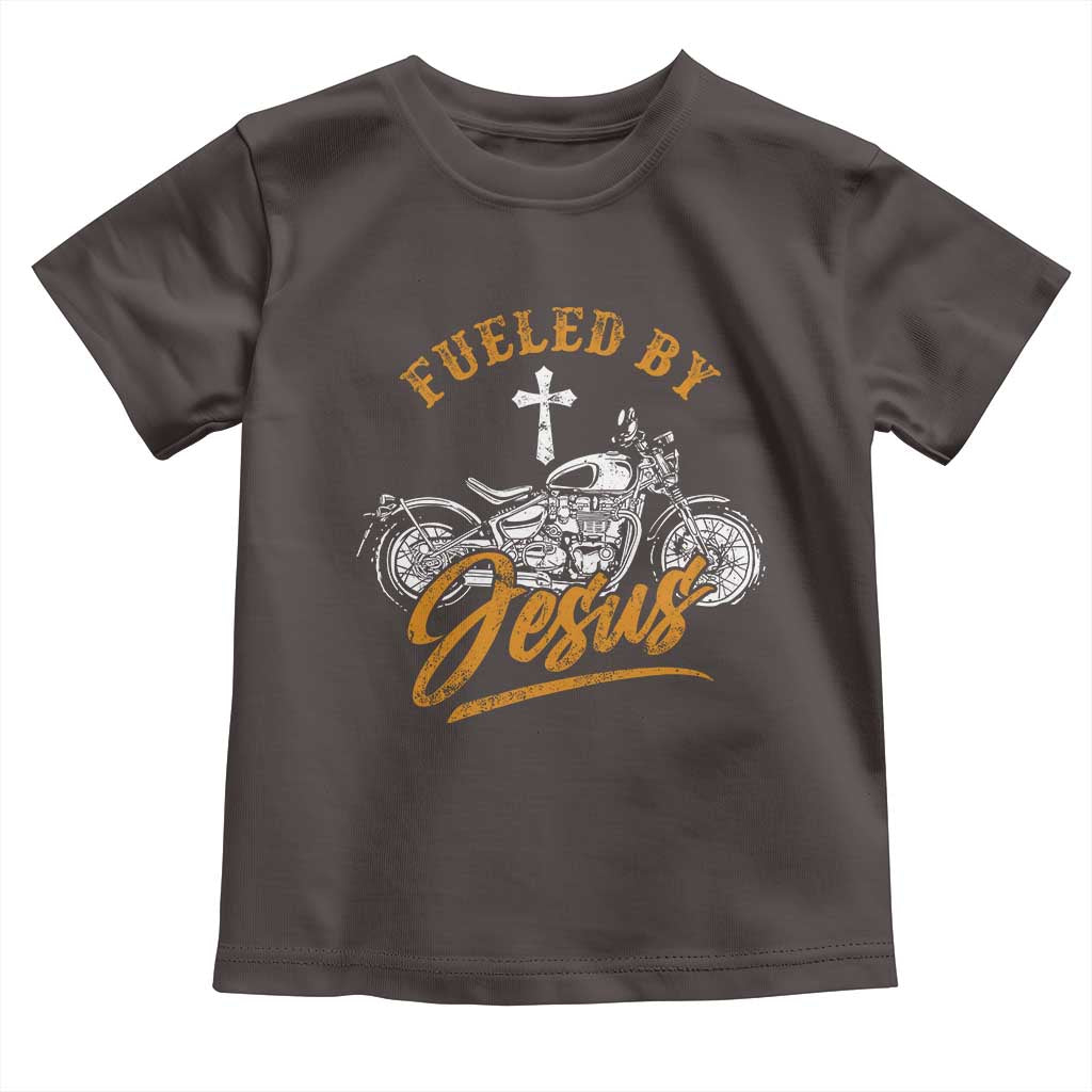 Motorcycle Rider Fueled By Jesus Toddler T Shirt