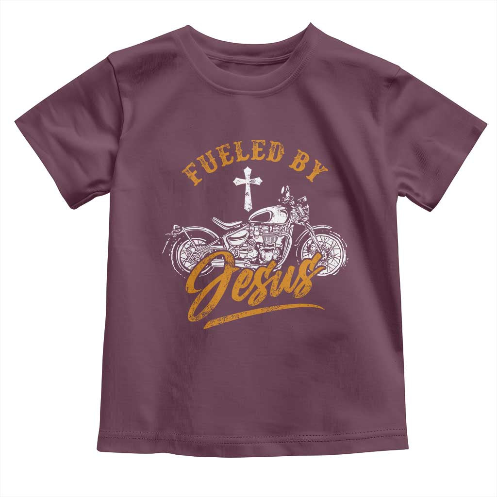 Motorcycle Rider Fueled By Jesus Toddler T Shirt