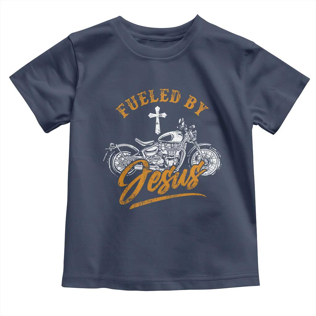 Motorcycle Rider Fueled By Jesus Toddler T Shirt