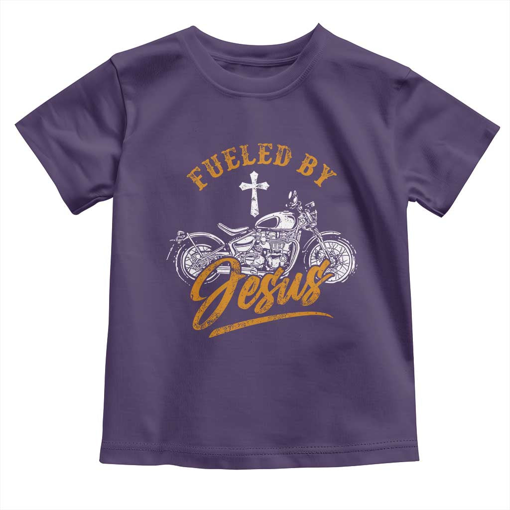 Motorcycle Rider Fueled By Jesus Toddler T Shirt