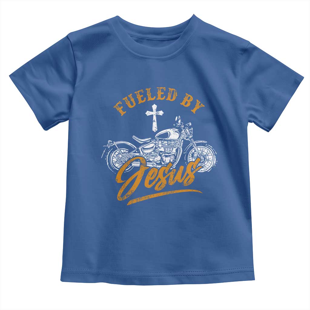 Motorcycle Rider Fueled By Jesus Toddler T Shirt