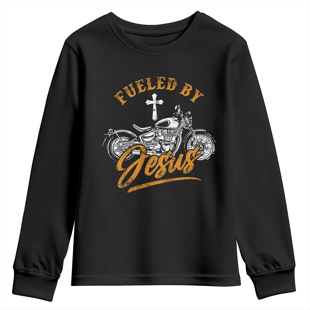 Motorcycle Rider Fueled By Jesus Youth Sweatshirt