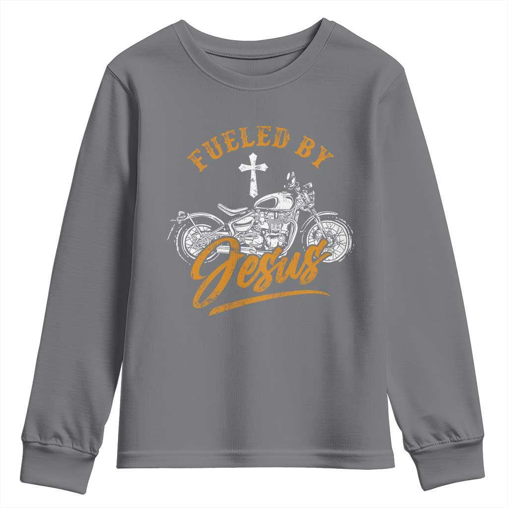Motorcycle Rider Fueled By Jesus Youth Sweatshirt