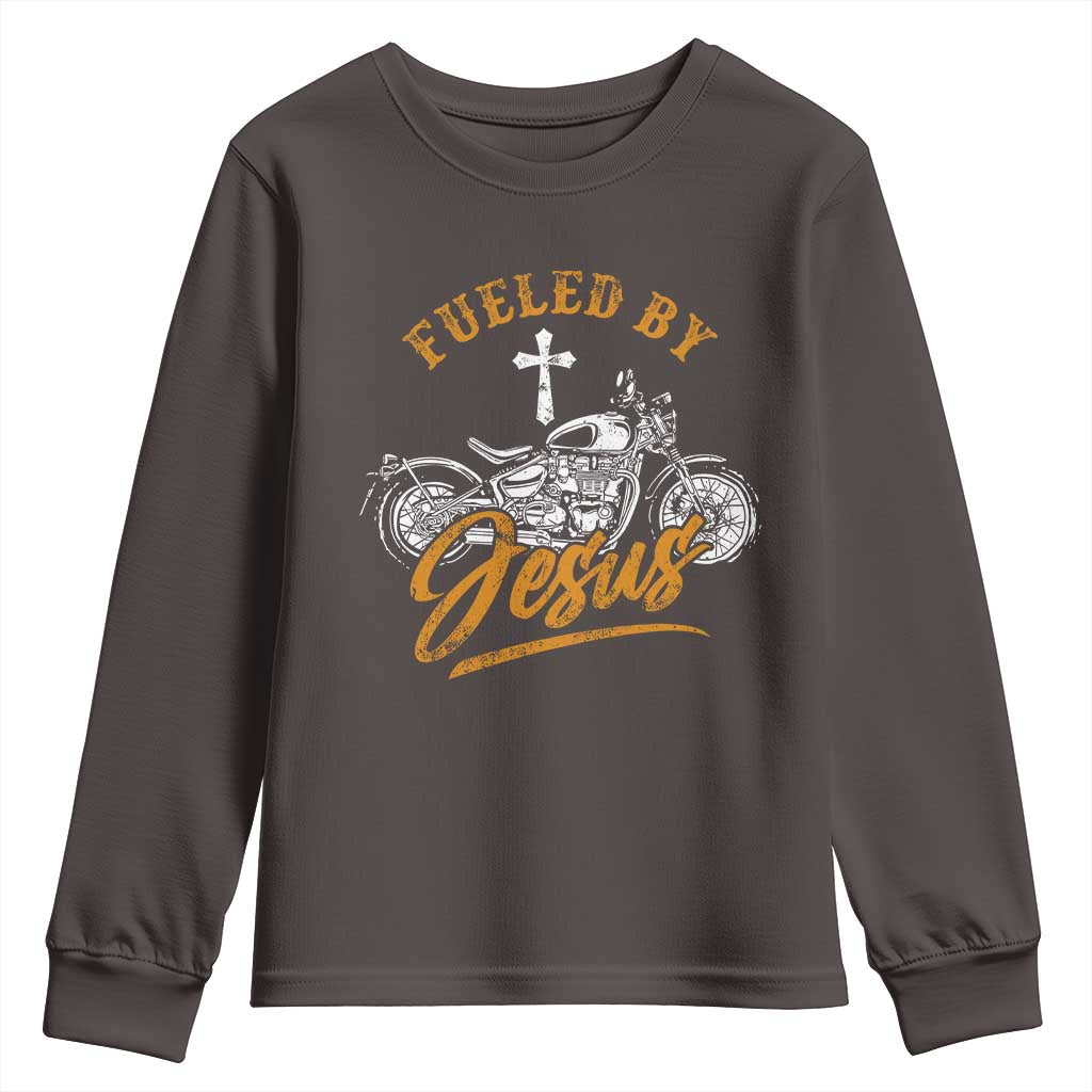 Motorcycle Rider Fueled By Jesus Youth Sweatshirt