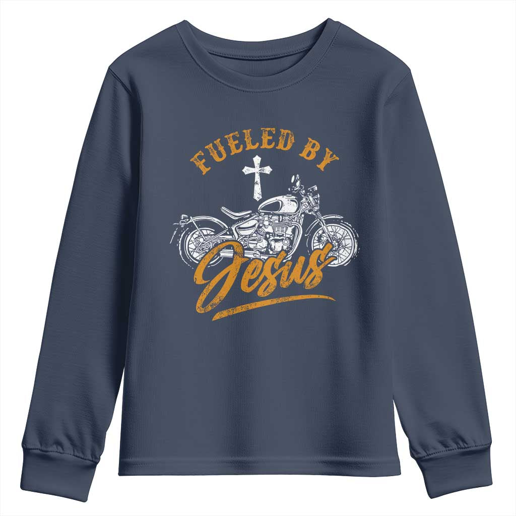 Motorcycle Rider Fueled By Jesus Youth Sweatshirt