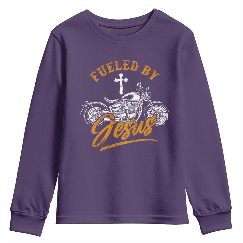 Motorcycle Rider Fueled By Jesus Youth Sweatshirt