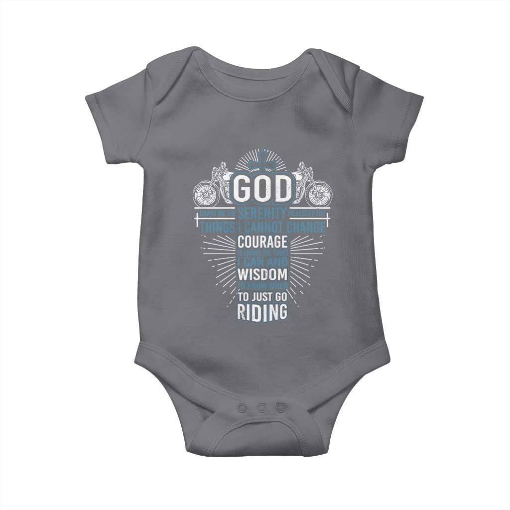 Christian Motorcycle Rider Baby Onesie God Grant Me The Serenity To Accept The Things I Cannot Change