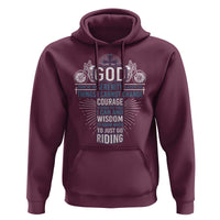 Christian Motorcycle Rider Hoodie God Grant Me The Serenity To Accept The Things I Cannot Change