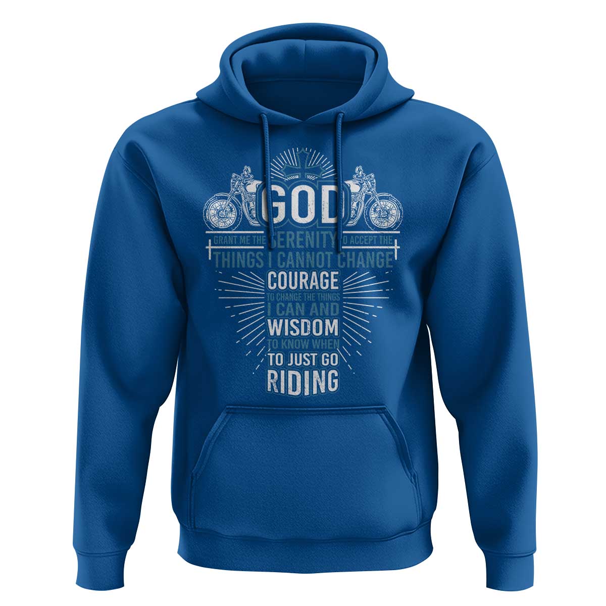 Christian Motorcycle Rider Hoodie God Grant Me The Serenity To Accept The Things I Cannot Change