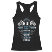 Christian Motorcycle Rider Racerback Tank Top God Grant Me The Serenity To Accept The Things I Cannot Change