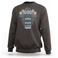 Christian Motorcycle Rider Sweatshirt God Grant Me The Serenity To Accept The Things I Cannot Change