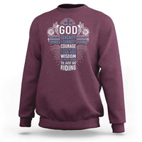 Christian Motorcycle Rider Sweatshirt God Grant Me The Serenity To Accept The Things I Cannot Change