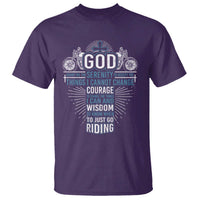 Christian Motorcycle Rider T Shirt God Grant Me The Serenity To Accept The Things I Cannot Change
