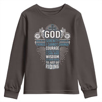 Christian Motorcycle Rider Youth Sweatshirt God Grant Me The Serenity To Accept The Things I Cannot Change
