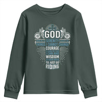 Christian Motorcycle Rider Youth Sweatshirt God Grant Me The Serenity To Accept The Things I Cannot Change