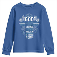 Christian Motorcycle Rider Youth Sweatshirt God Grant Me The Serenity To Accept The Things I Cannot Change