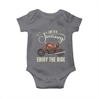 Motorcycle Rider Baby Onesie Lifes A Journey Enjoy The Ride Biker