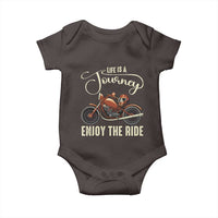 Motorcycle Rider Baby Onesie Lifes A Journey Enjoy The Ride Biker