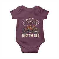 Motorcycle Rider Baby Onesie Lifes A Journey Enjoy The Ride Biker