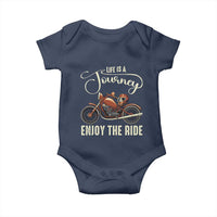 Motorcycle Rider Baby Onesie Lifes A Journey Enjoy The Ride Biker
