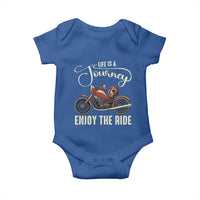 Motorcycle Rider Baby Onesie Lifes A Journey Enjoy The Ride Biker