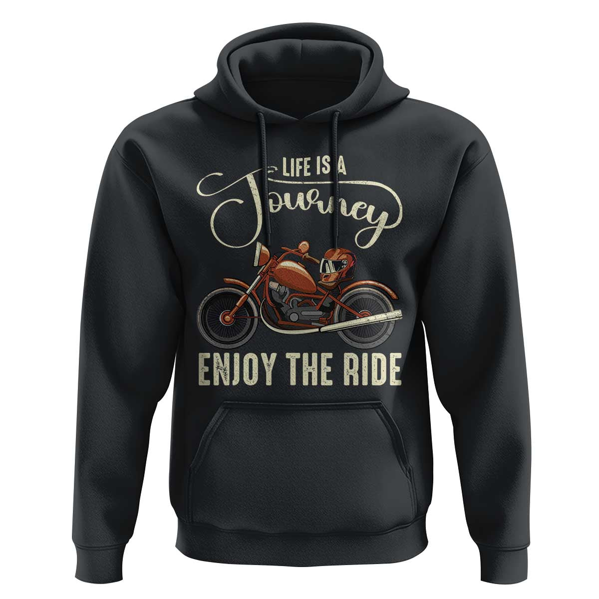 Motorcycle Rider Hoodie Lifes A Journey Enjoy The Ride Biker