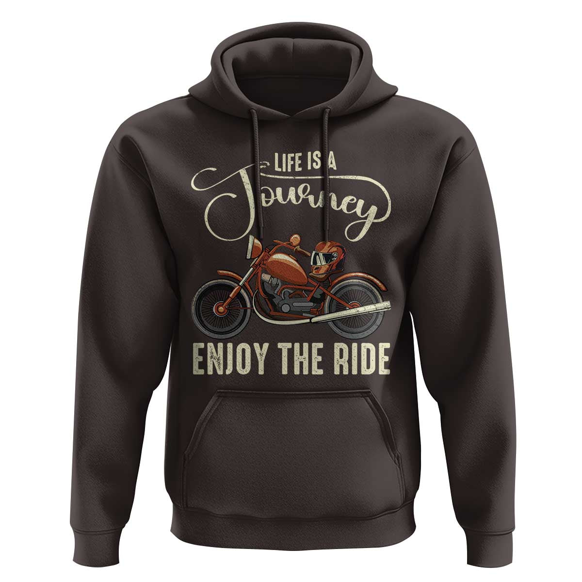 Motorcycle Rider Hoodie Lifes A Journey Enjoy The Ride Biker