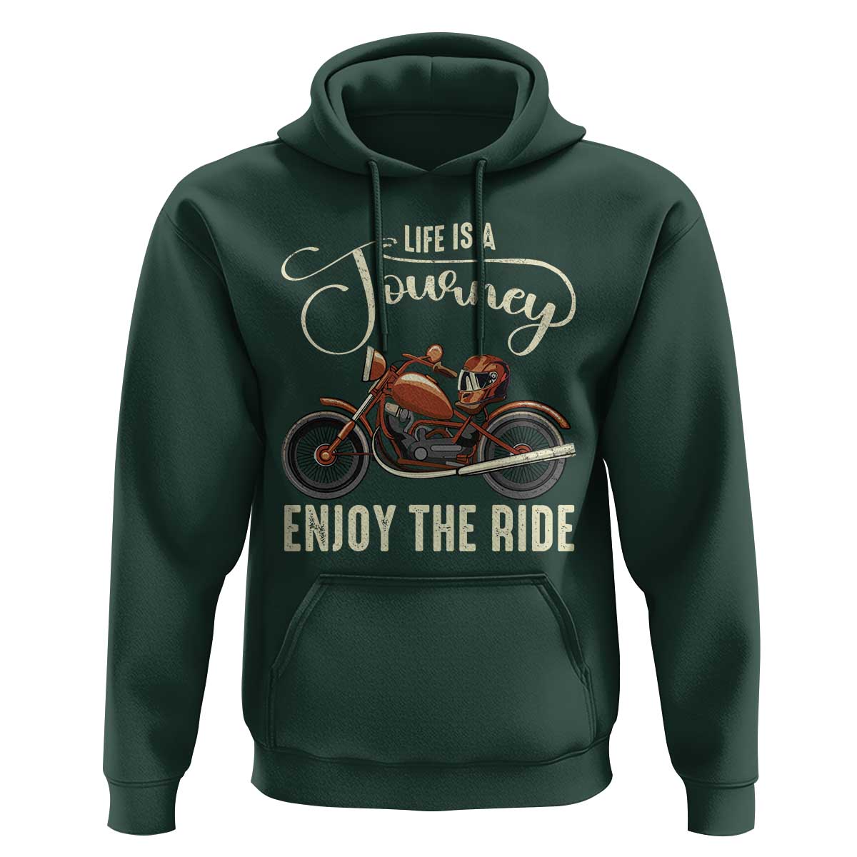 Motorcycle Rider Hoodie Lifes A Journey Enjoy The Ride Biker
