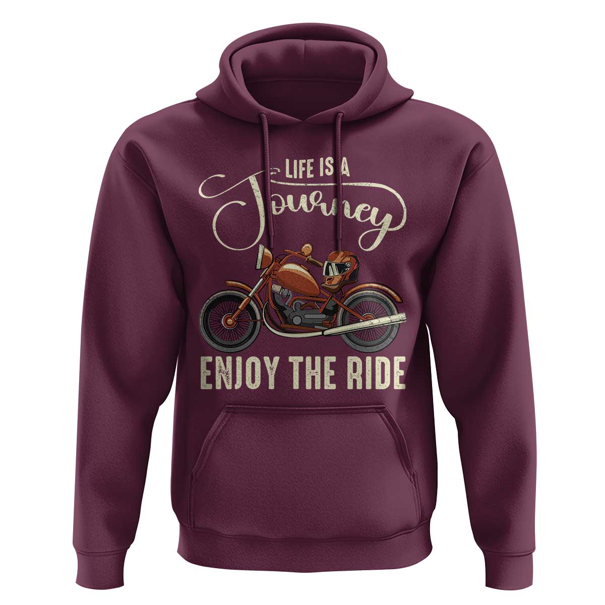 Motorcycle Rider Hoodie Lifes A Journey Enjoy The Ride Biker